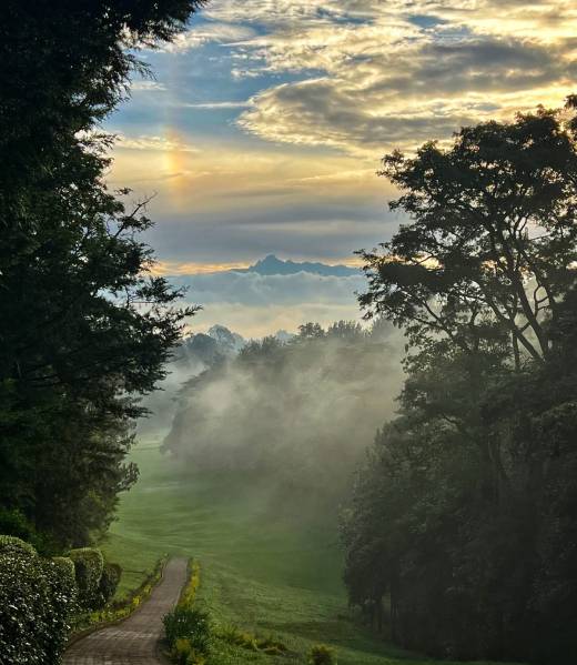 Mt. Kenya rising above the course