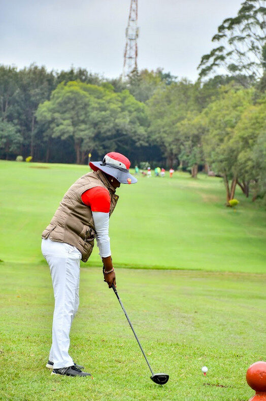 A golfer playing at Nyeri Club